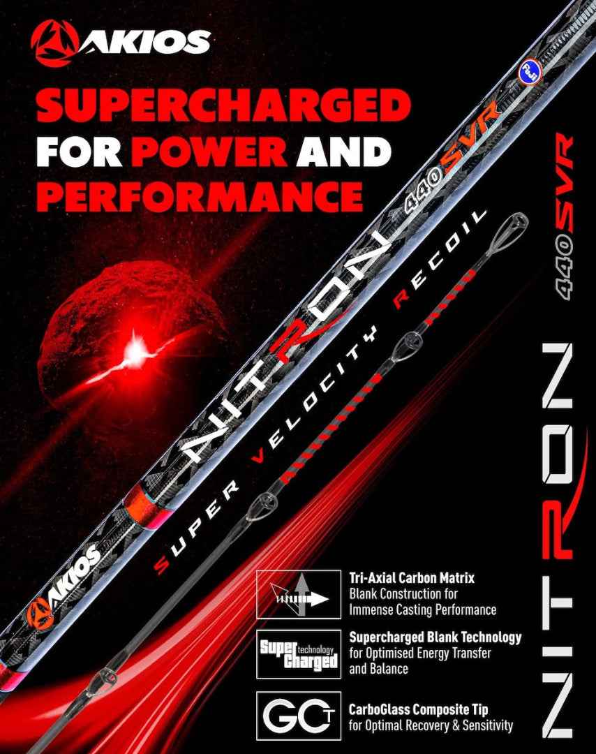 Akios Nitron SVR 440 Surfcasting Rod 14ft 6in (4–8oz) High Performance Beach Rod