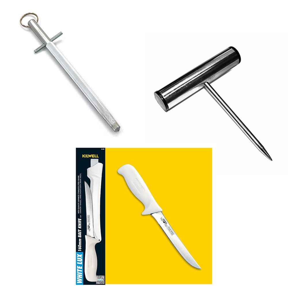 Kilwell Fish Fillet Pack with iki spike steel and Whitelux knife fishing filleting kit