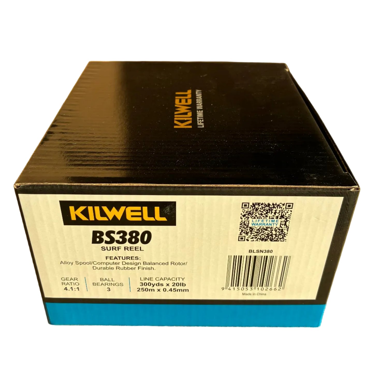 cheap surf reel NZ Kilwell Black Shadow 380 retail box