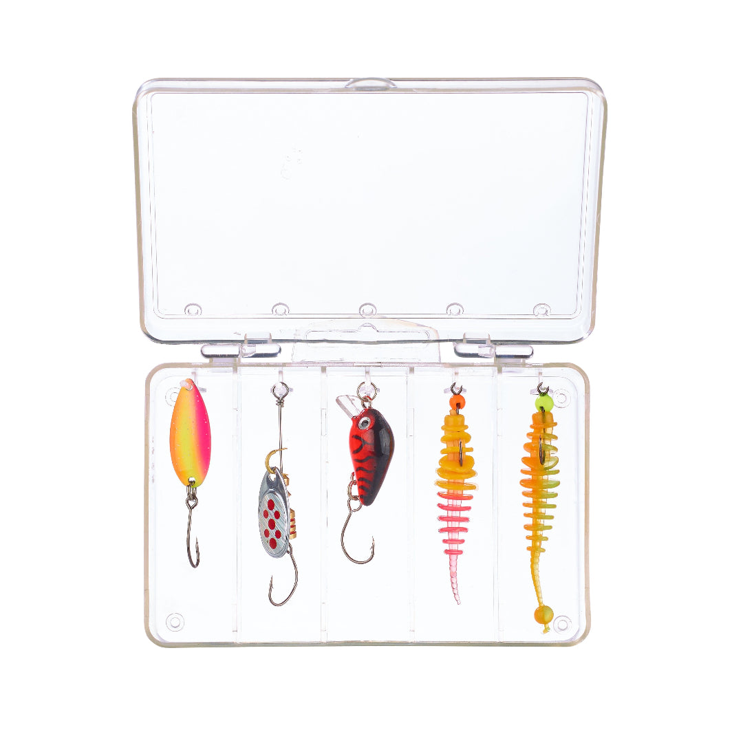 Balzer Trout Attack Lure Assortment – 5 Piece Trout Lure Tackle Box