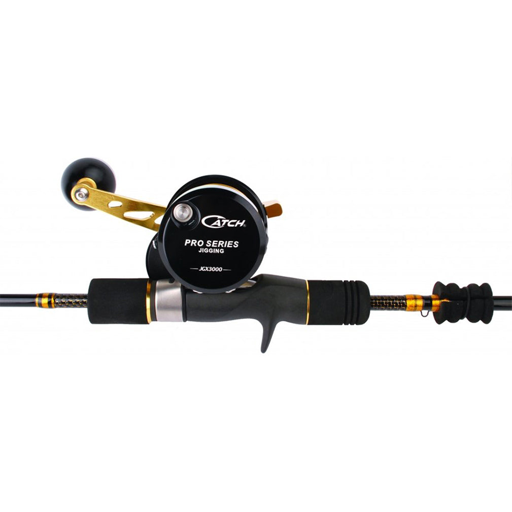 Catch JGX3000 + Kensai Slow Pitch Jigging Combo 25kg Drag 6ft 3in 1 Piece 80-150 gram