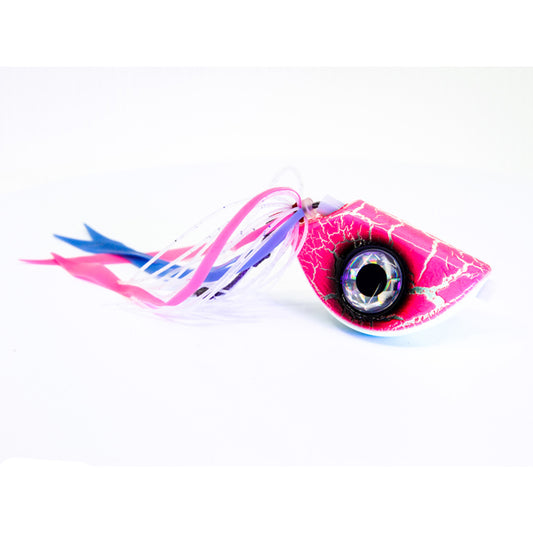 Catch Larghe Pink Crackle Beady Eye Kabura Jig with Glow and UV (60-150g)