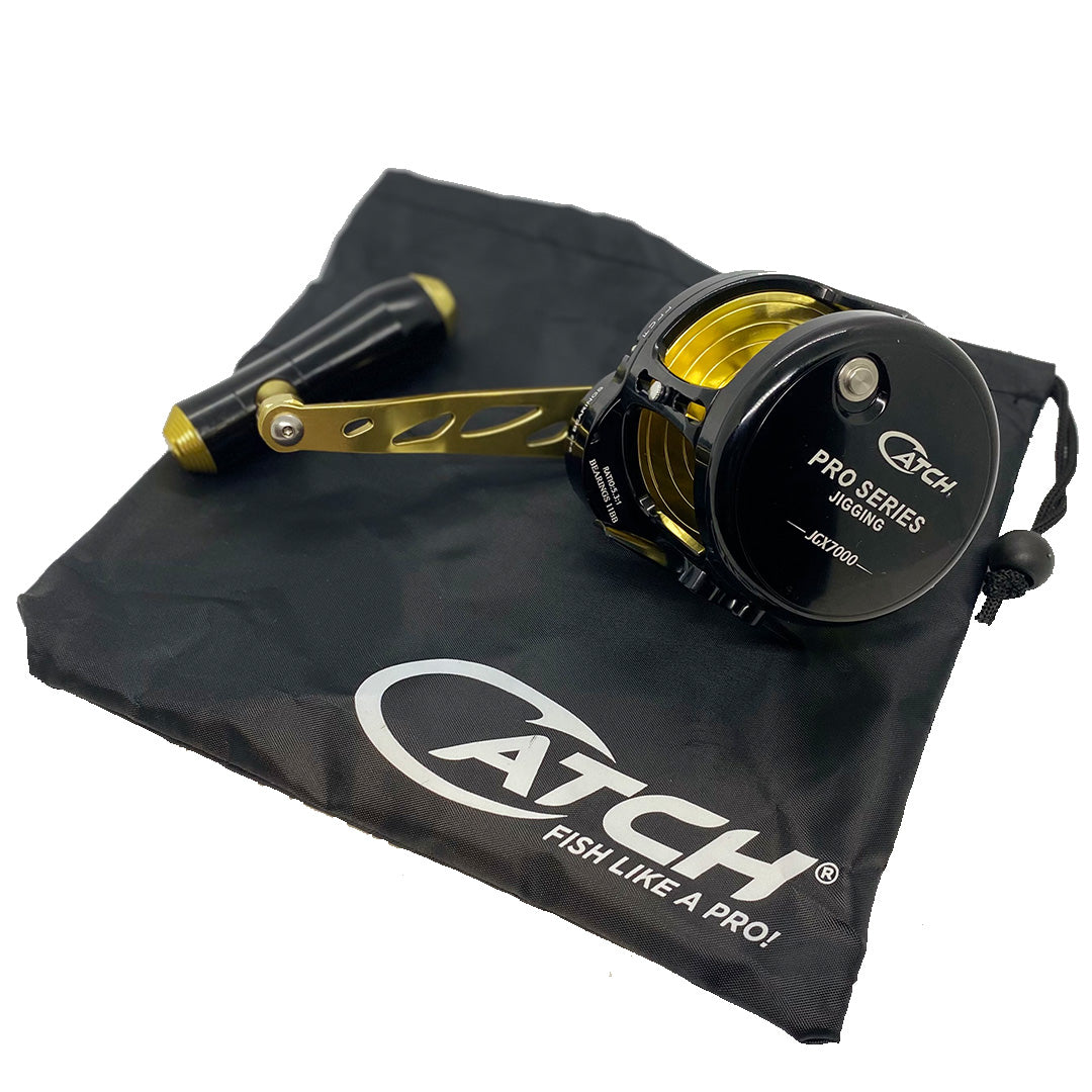 Catch Pro Series JGX7000 + Acid Wrap Jigging Combo with Braid 40kg Drag 5ft 2in 1 Piece 200-400 gram