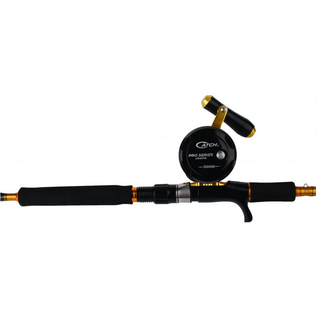 Catch Pro Series JGX7000 + Acid Wrap Jigging Combo 40kg Drag 5ft 2in 1 Piece 200-400 gram