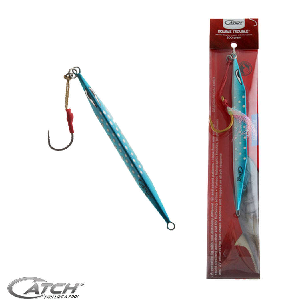 Catch Double Trouble Ballistic Blue (60g-300g) - LURE ME - Online Fishing Tackle.