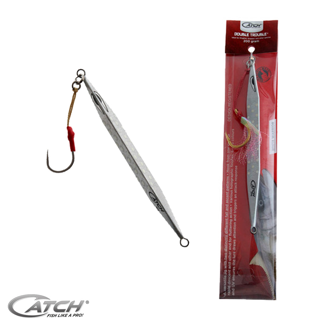 Catch Double Trouble White Warrior (60g-300g - LURE ME - Online Fishing Tackle.