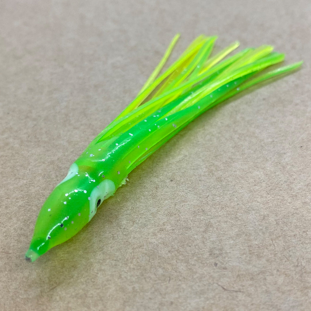 Green 10cm Squid Skirt Packs of Five