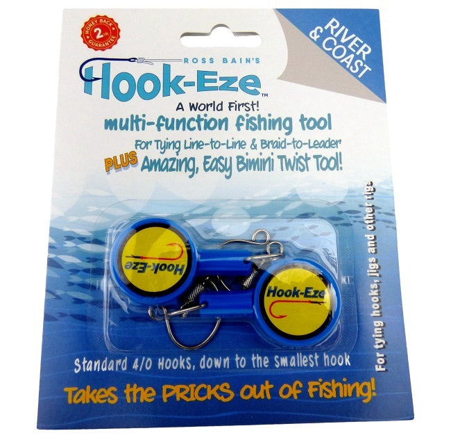 Hook Eze Fishing Knot Tying Tool - River and Coast Twin Pack in Blue - LURE ME - Online Fishing Tackle.