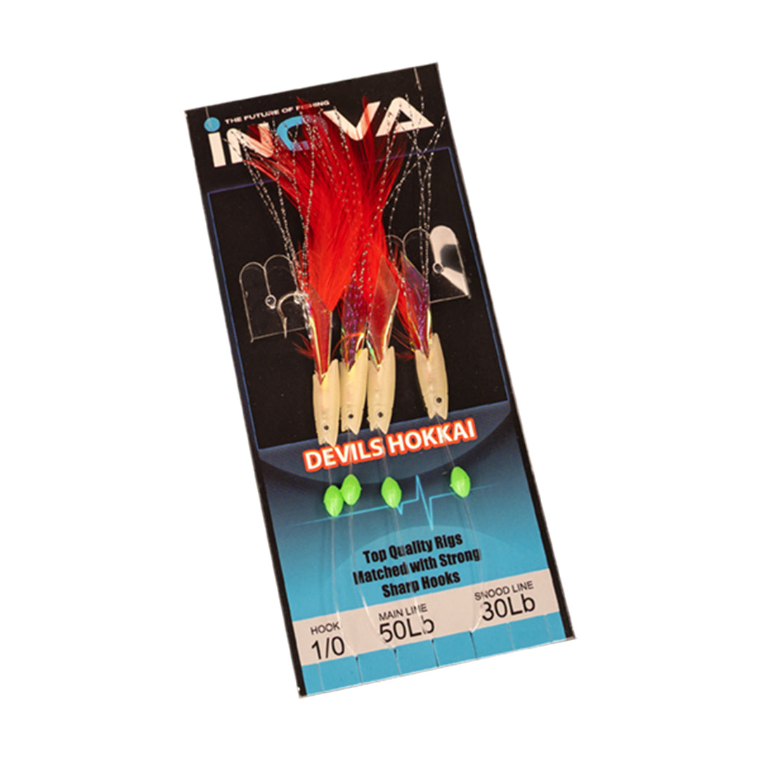 INOVA Bait Flasher Sabiki Rig - Devils Hokkai