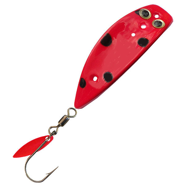 Trout Killer Trolling Lure - Red Black Dots