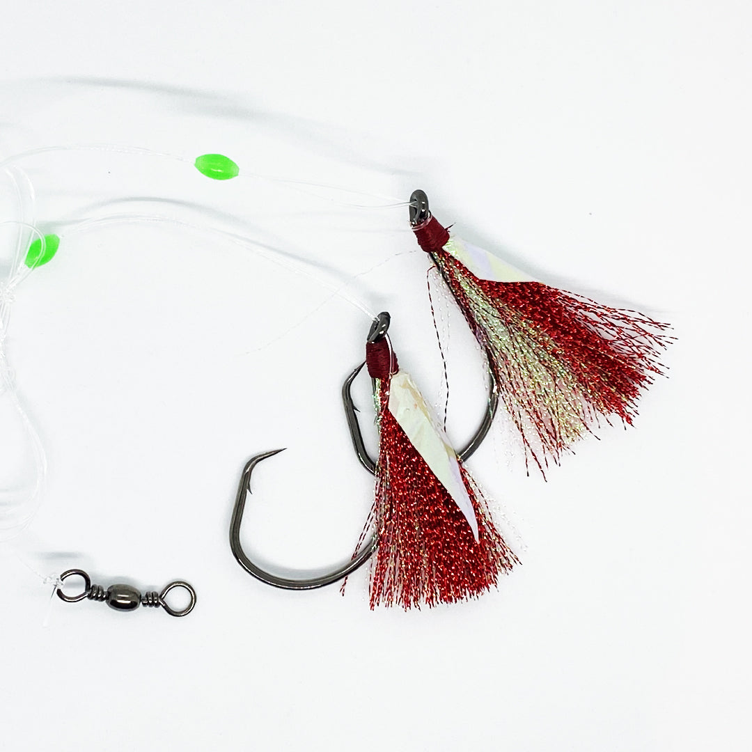 Puka Flasher Rig in Blue and Red