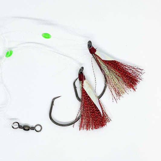 Puka Flasher Rig in Blue and Red