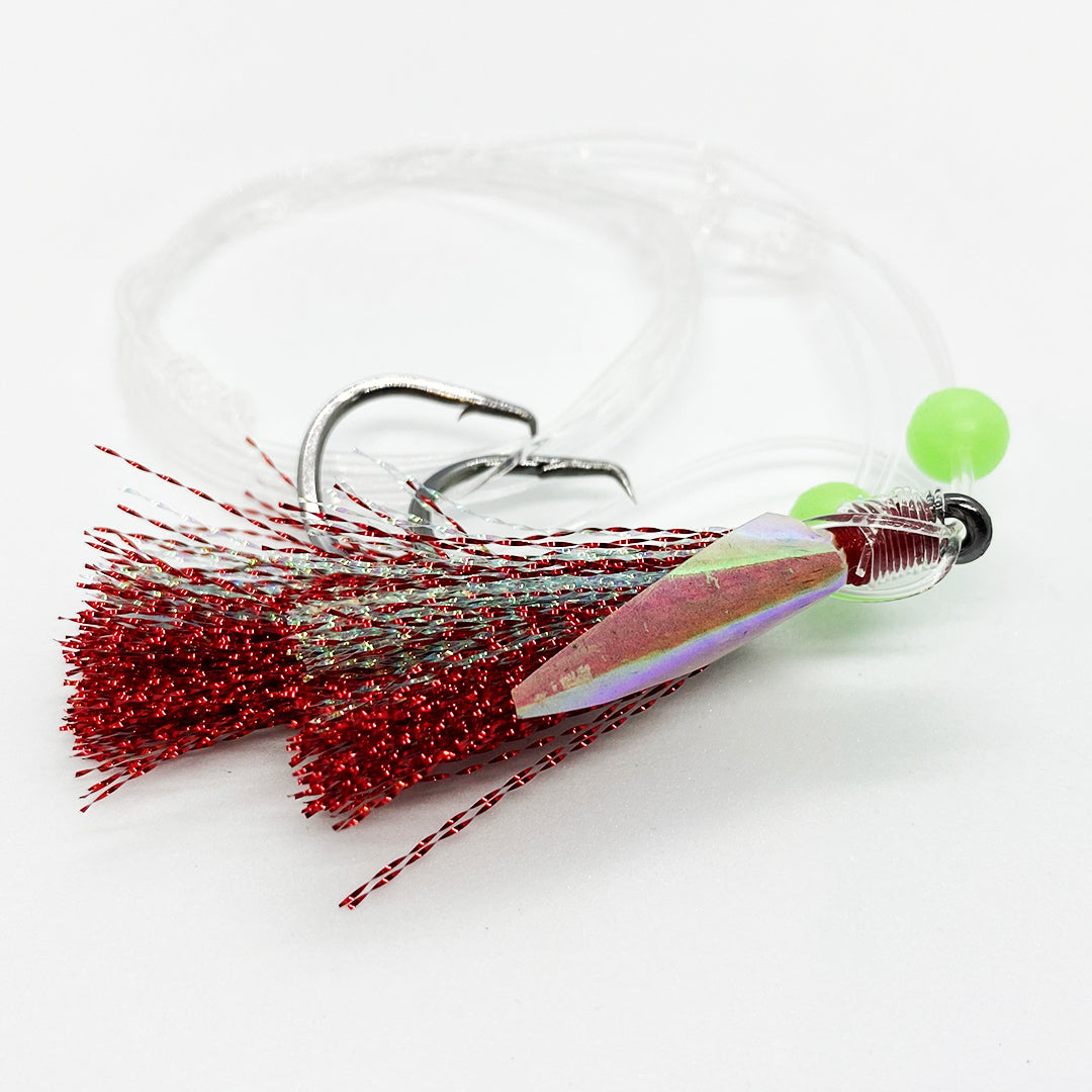 Red and Blue Snapper Tackle Flasher Rigs