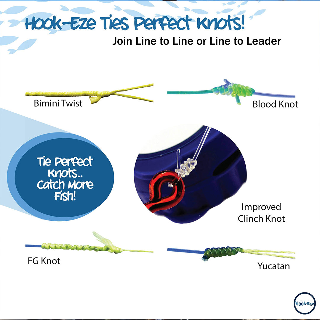 Large Hook Eze Fishing Knot Tying Tool Twin Pack in Red