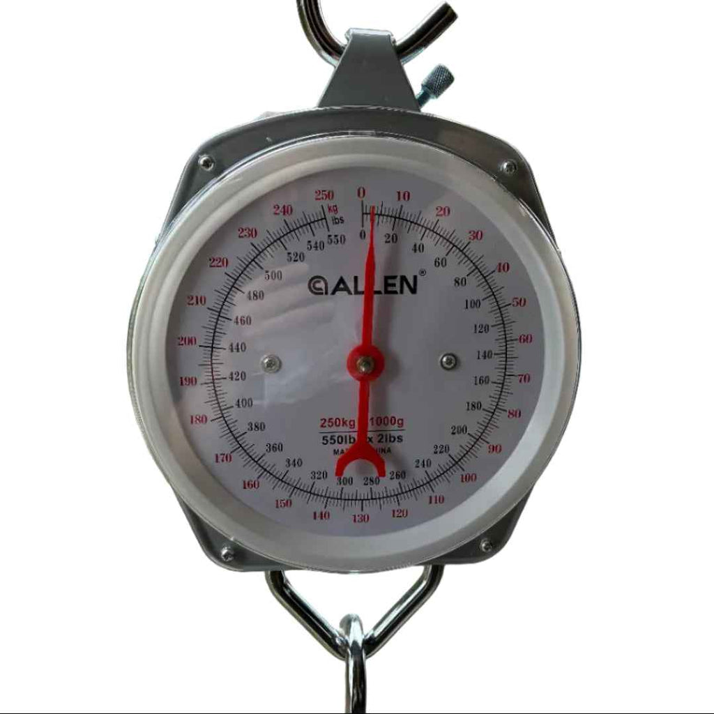 Allen Sportsmans Spring Dial Scale – 250kg Heavy Duty Hanging Game & Fishing Scale