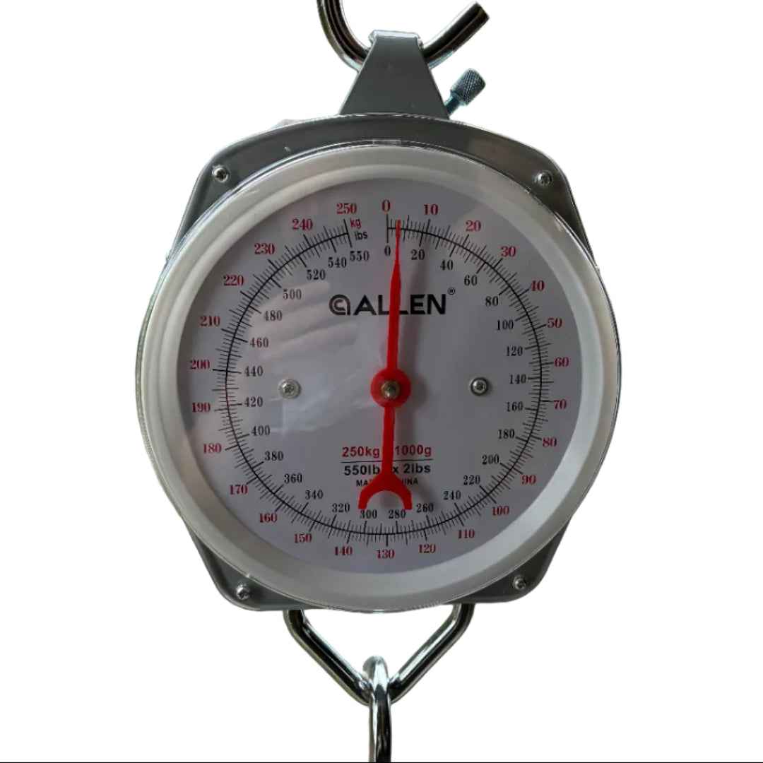 Allen Sportsmans Spring Dial Scale – 250kg Heavy Duty Hanging Game & Fishing Scale