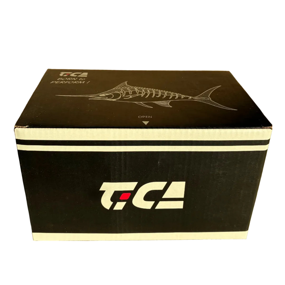 tica oxean ox10 lever drag reel retail box shot