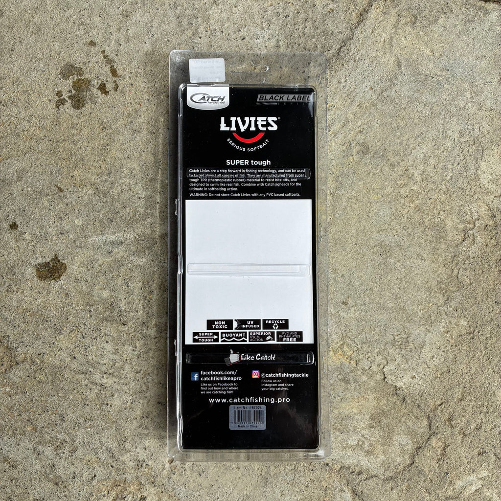 Catch 10" Black Label Livies Softbait Tom Tom 3 Pack