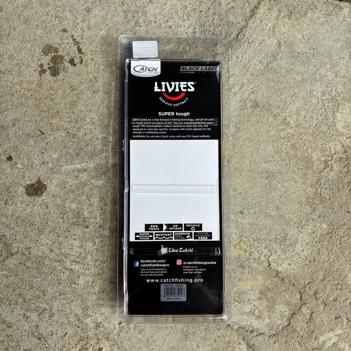 Catch 10" Black Label Livies Softbait Engine Oil UV 3 Pack