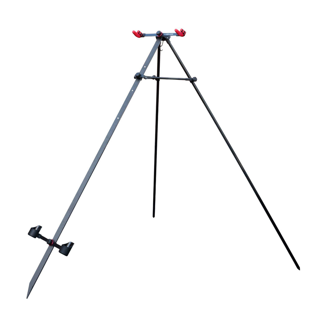 6ft aluminium surf casting tripod rod holder adjustable height