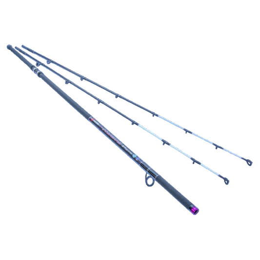 Fishing rod on a white background