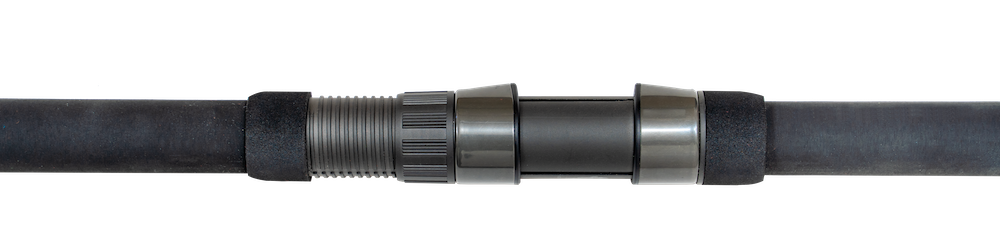 Close-up of sliding reel seat on surf fishing rod