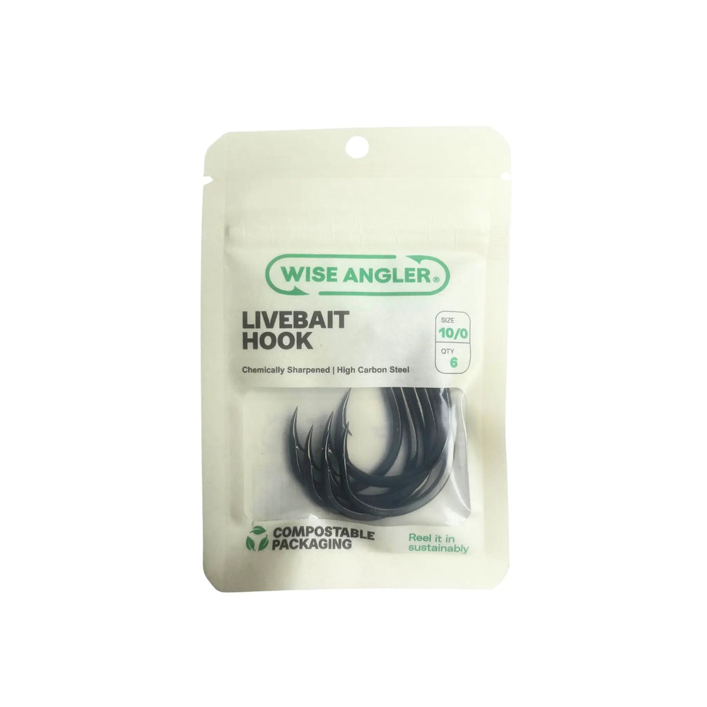 Wise Angler Live Bait Hooks – High Carbon Steel Black Nickel Fishing Hooks NZ
