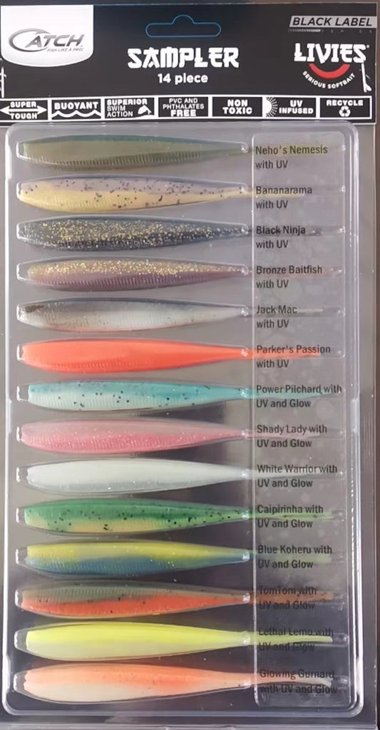 Catch Black Label 5 inch Soft Bait Sampler Pack