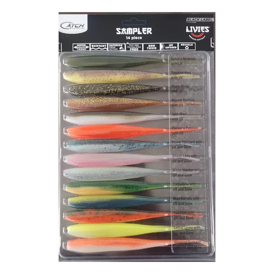 Catch Black Label 7 inch Soft Bait Sampler Pack