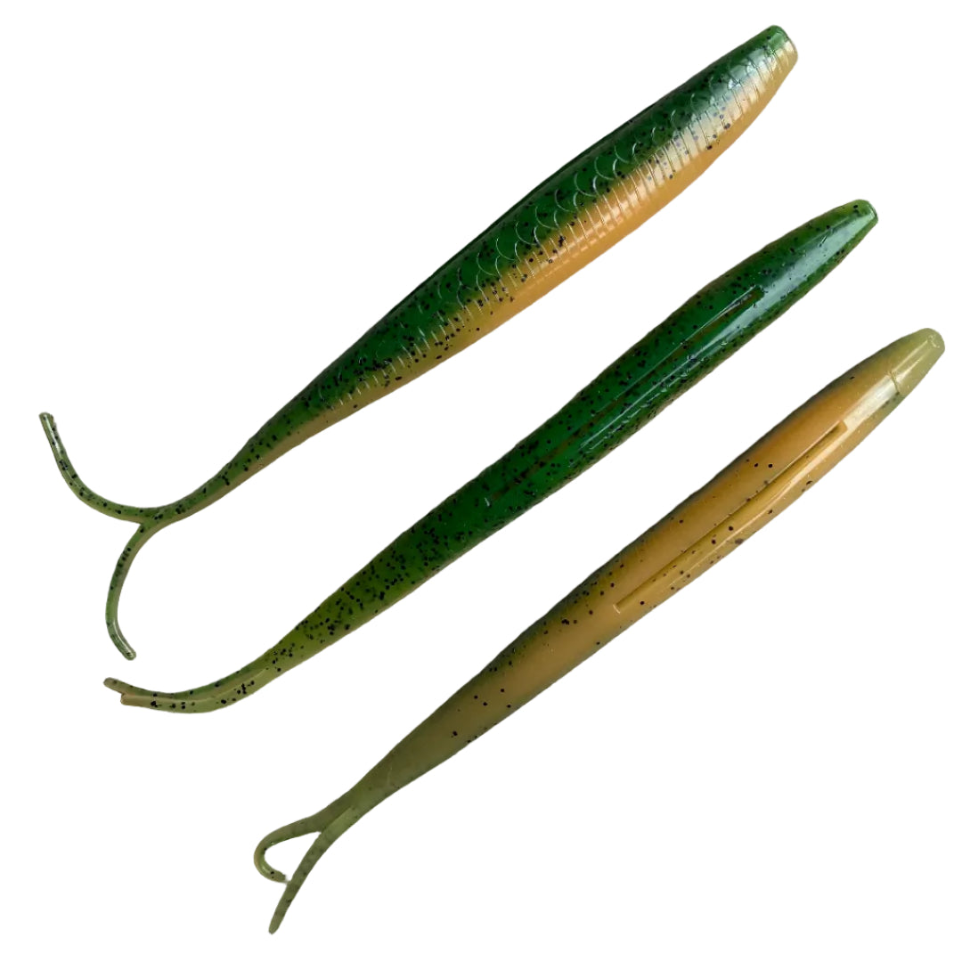 Catch 10" Black Label Livies Softbait Caipirinha UV Side Top and Bottom View
