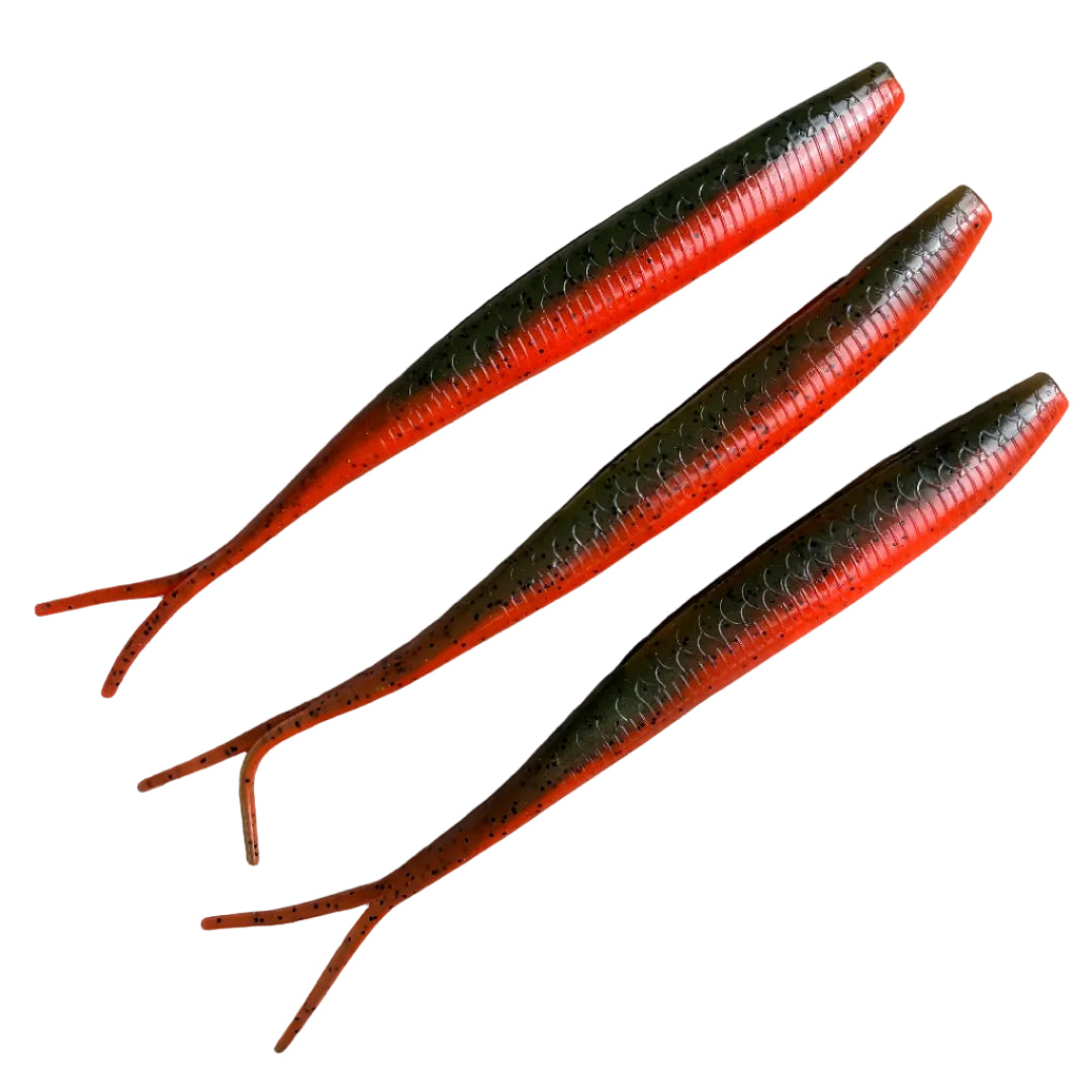 Catch 10 inch Black Label Livies Tom Tom UV soft bait 3 pack 25cm jerkshad lure