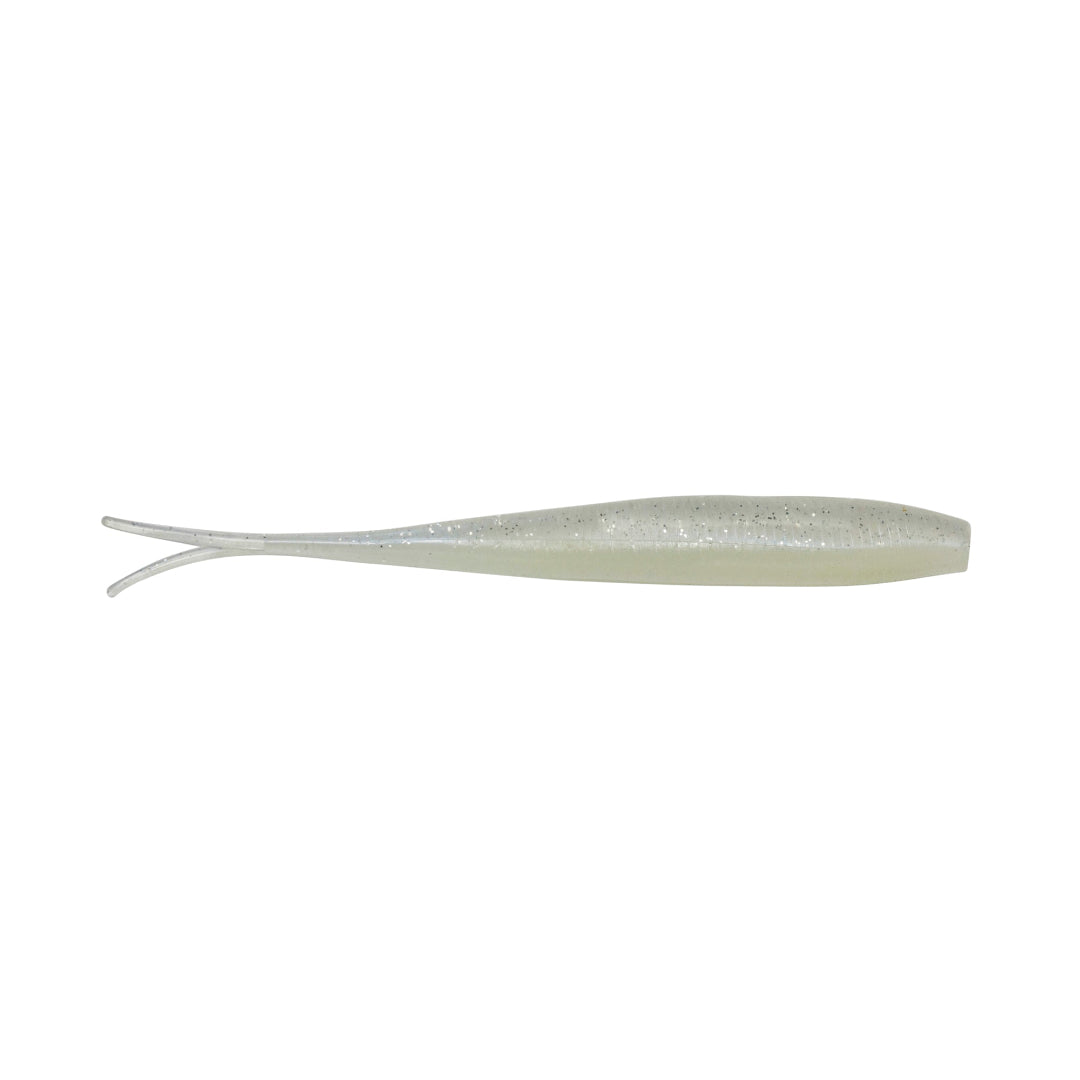 White fishing lure on a white background