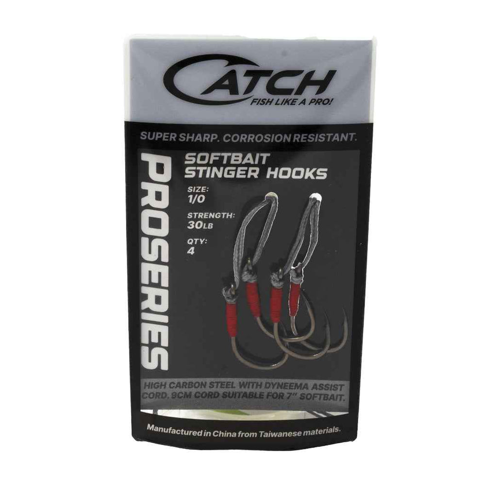 Catch Softbait Stinger Hooks with 4cm Assist Cord