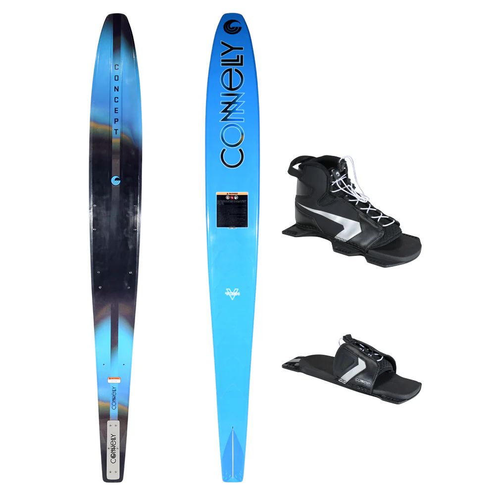 Connelly Concept Slalom Ski W/Shadow Front Boot & Lace Adjustable RTP - Lure Me - Online Fishing Tackle