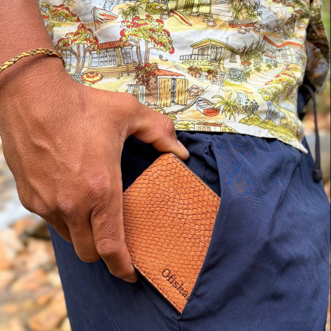 sustainable fish leather wallet