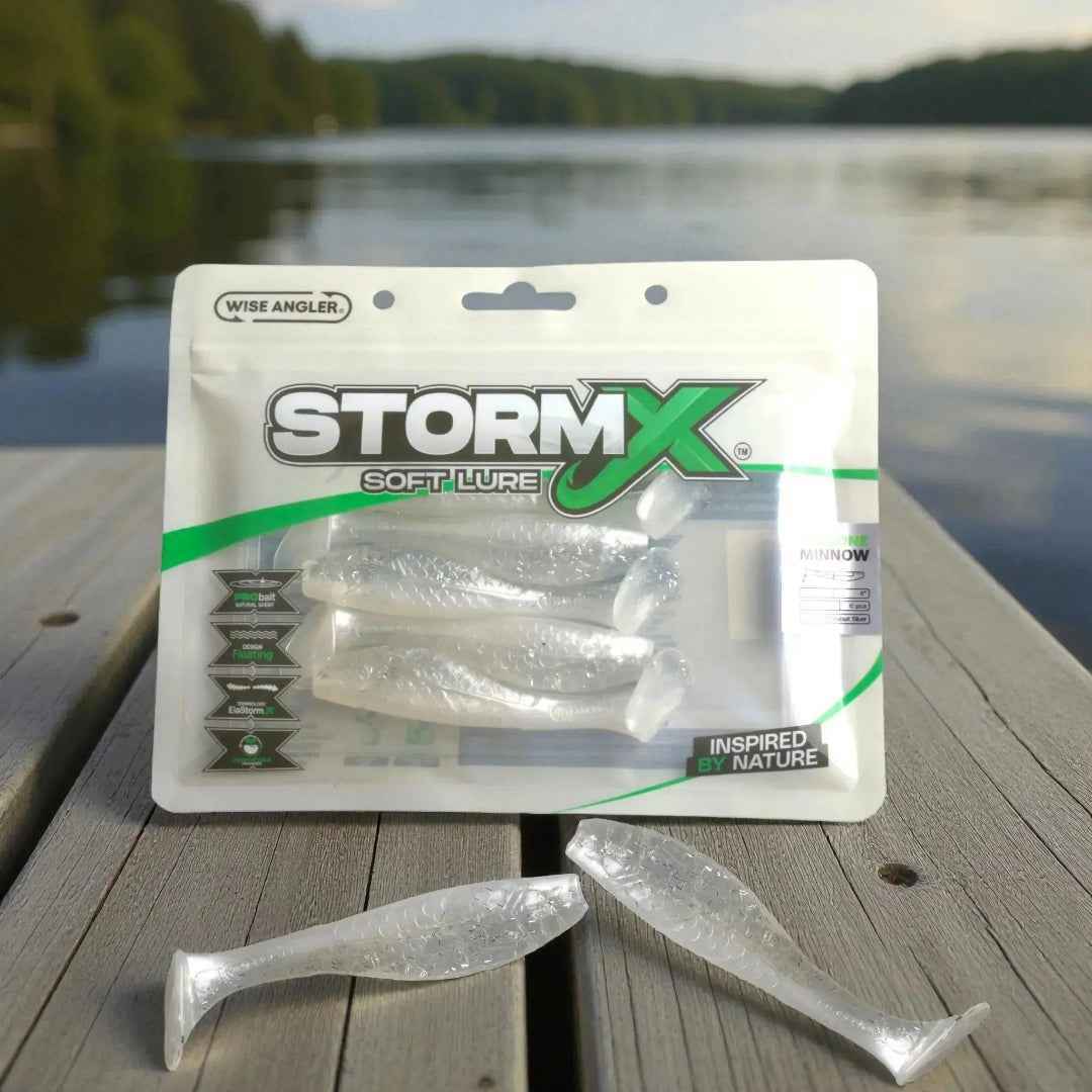 StormX Storm Shad Whitebait Silver Soft Lure 4"