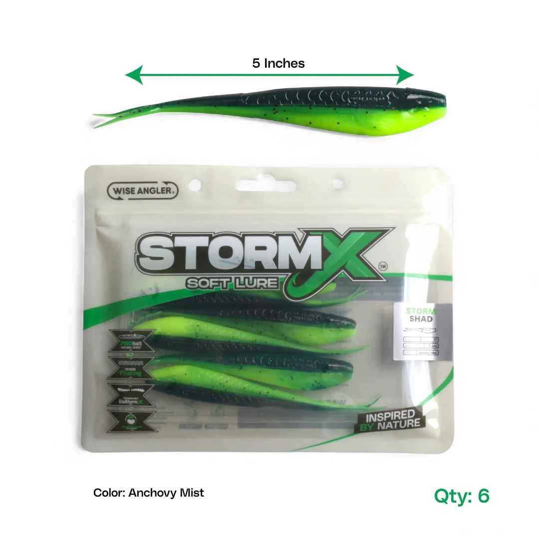 StormX Storm Shad Anchovy Mist Soft Lure 5"