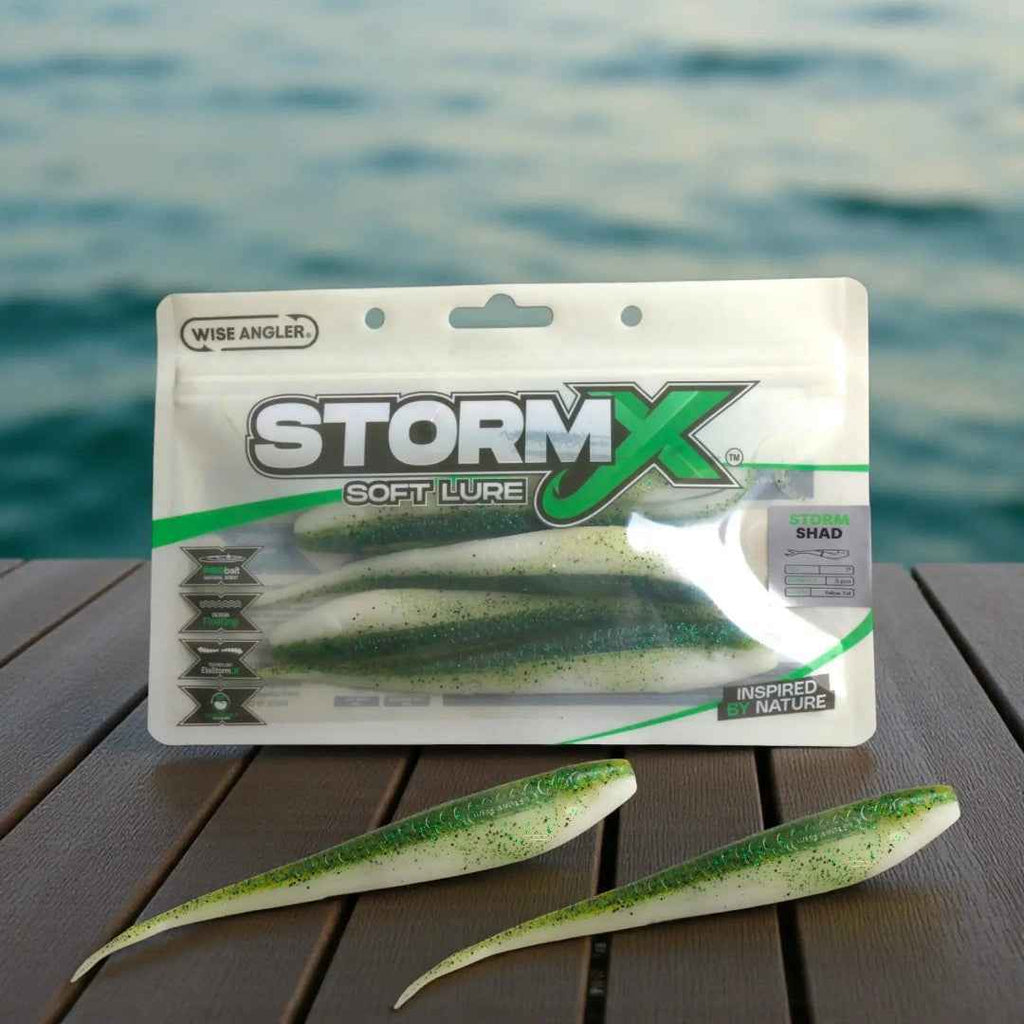 StormX Storm Shad Yellow Tail Soft Lure 7"