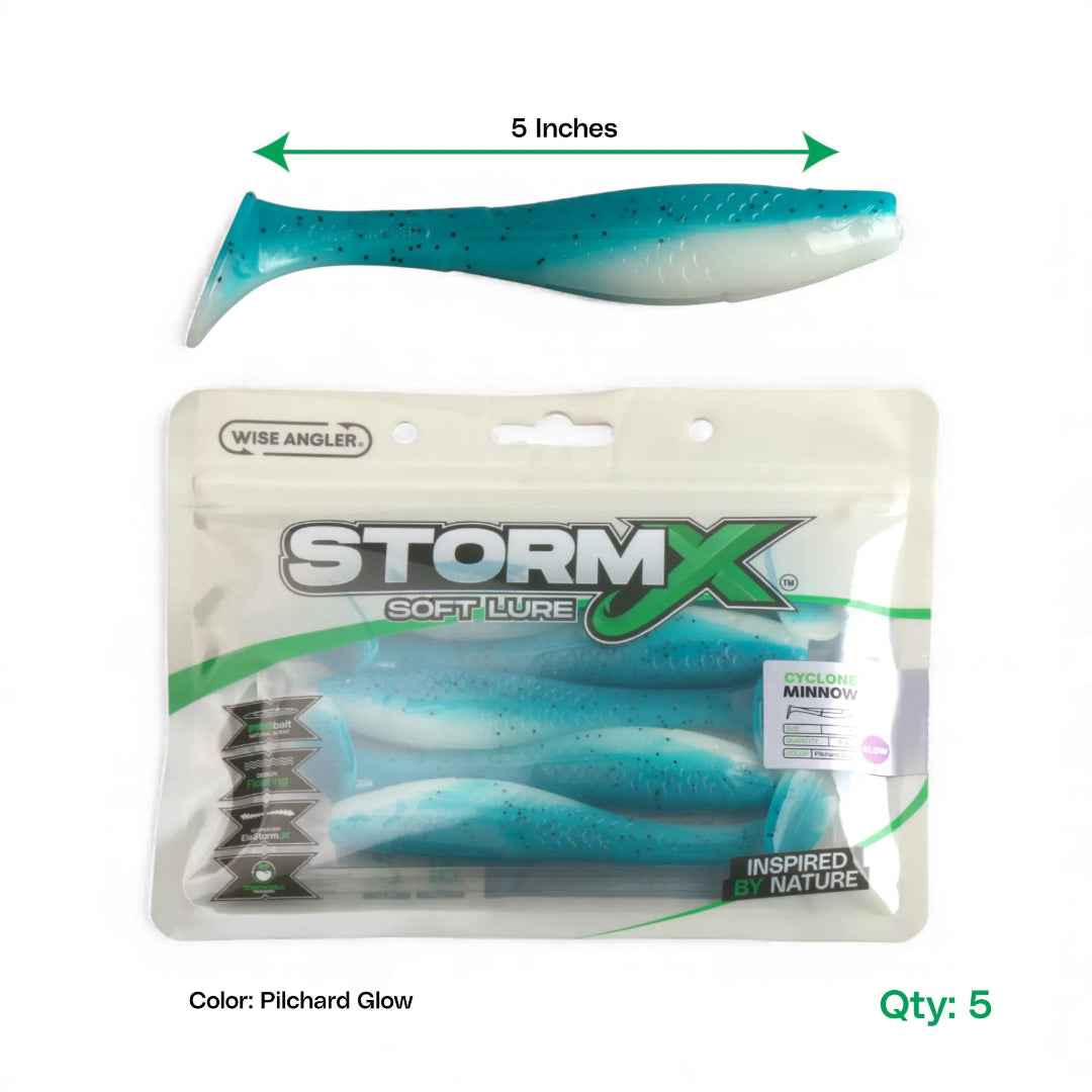 StormX Storm Shad Pilchard Glow Soft Lure 5"