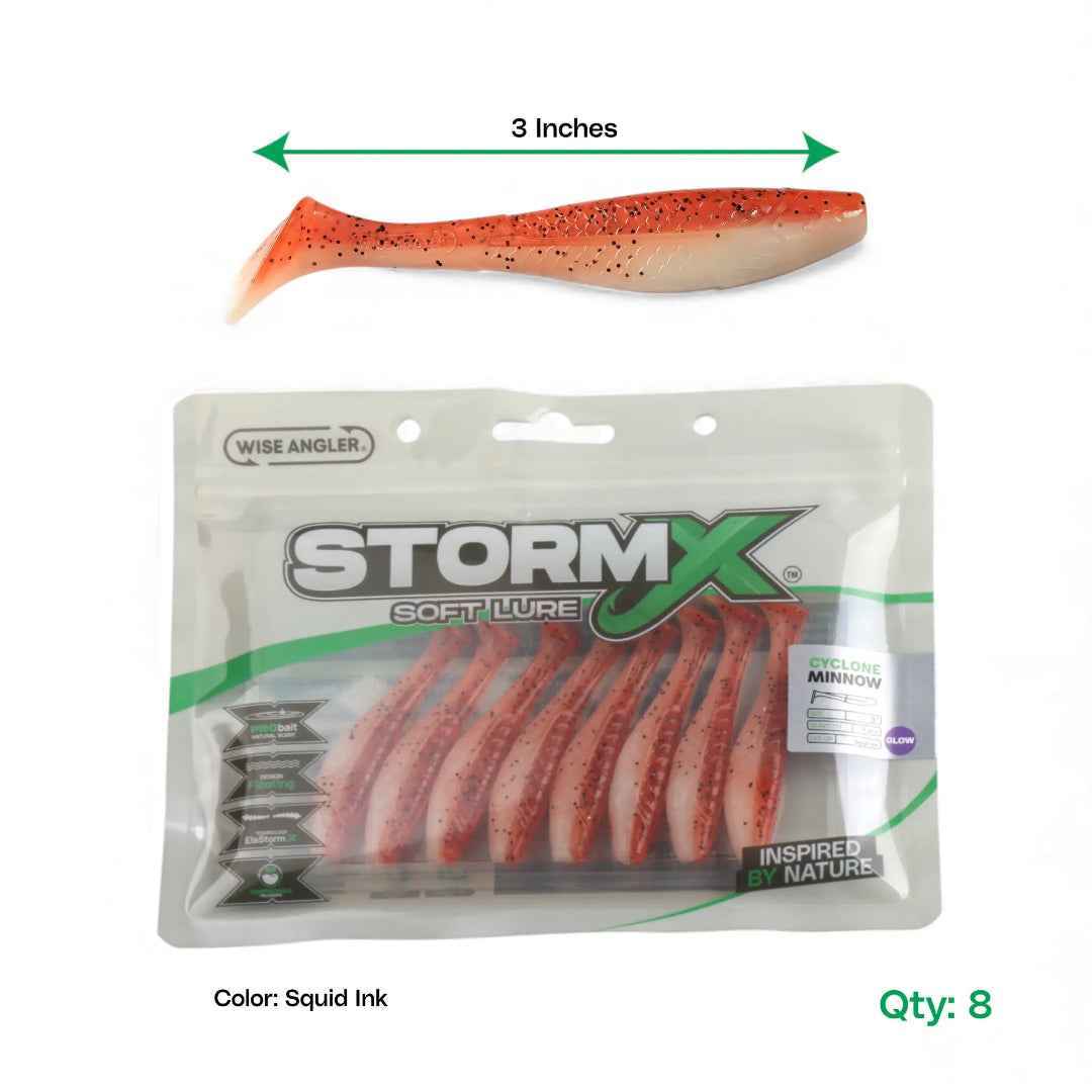StormX Storm Shad Squid Ink Soft Lure 3"