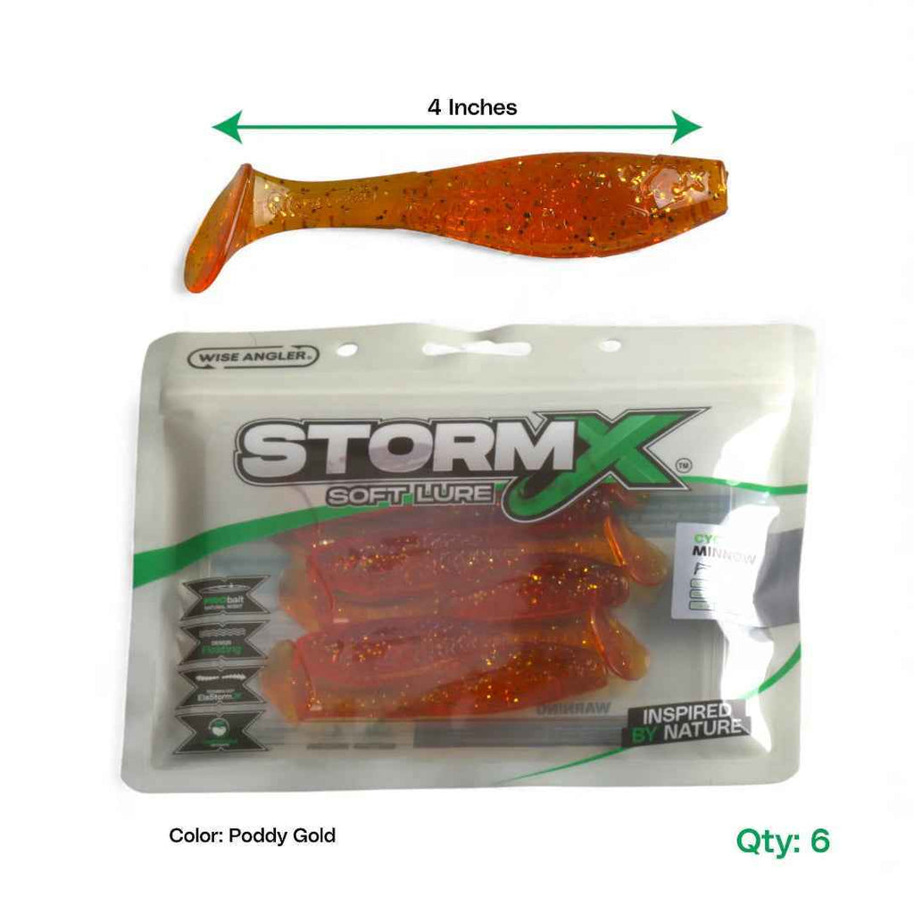 StormX Storm Shad Poddy Gold Soft Lure 4"