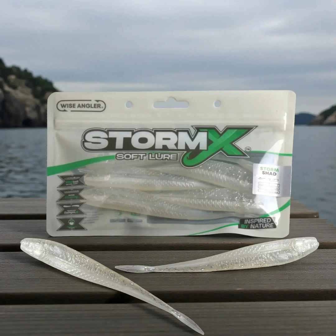 StormX Storm Shad Whitebait Silver Soft Lure 7"