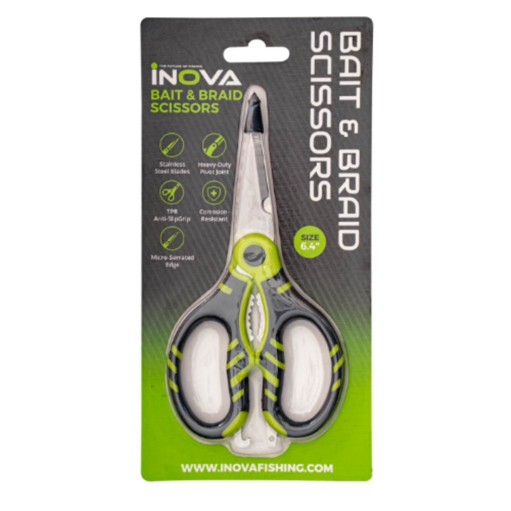 INOVA Stainless Steel Bait & Braid Scissors