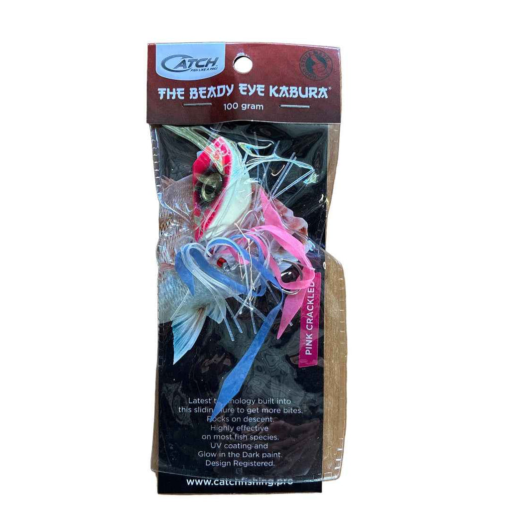 Catch Beady Eye Kabura Jig in Pink Crackle with Glow and UV (60-150g)