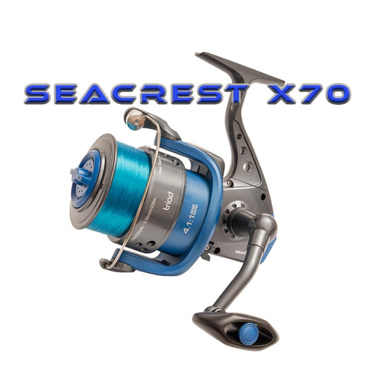 TRIAD Seacreast X70 Fixed Spool Loaded With 20lb Mono