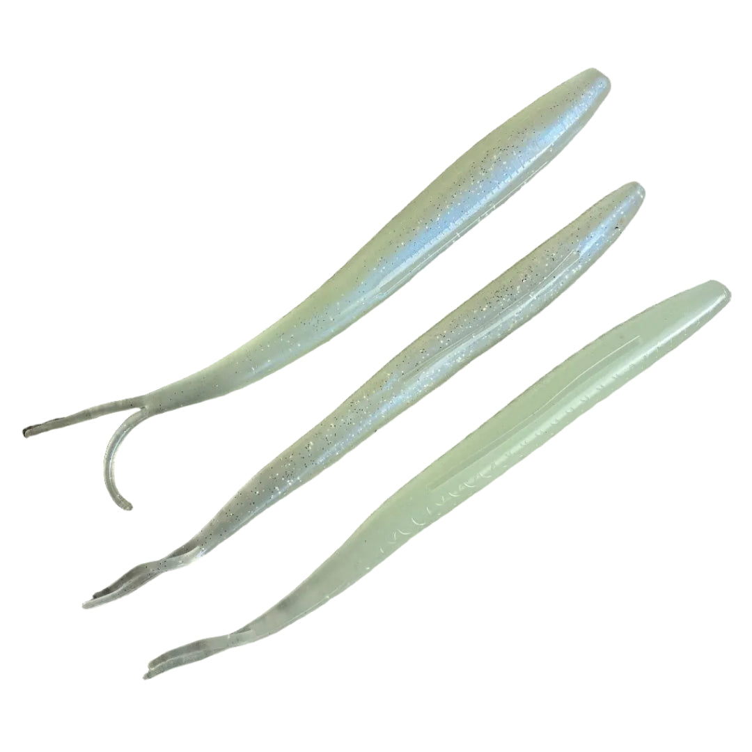 White Warrior 10 inch Jerkshad side top a bottom