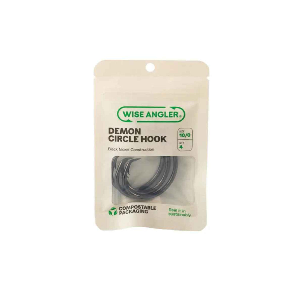 Wise Angler Demon Circle Hooks – Heavy Duty Black Nickel Fishing Hooks NZ