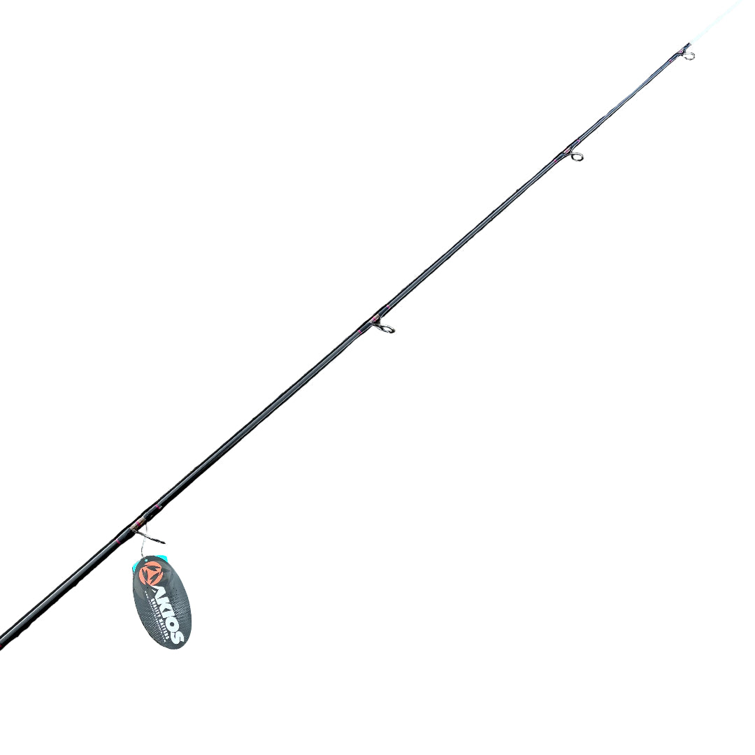 SeaGuide rod guides on Akios Airlyte surfcasting rod for smooth casting