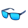 AKIOS polarised blue lens fishing sunglasses for glare reduction and UV400 eye protection