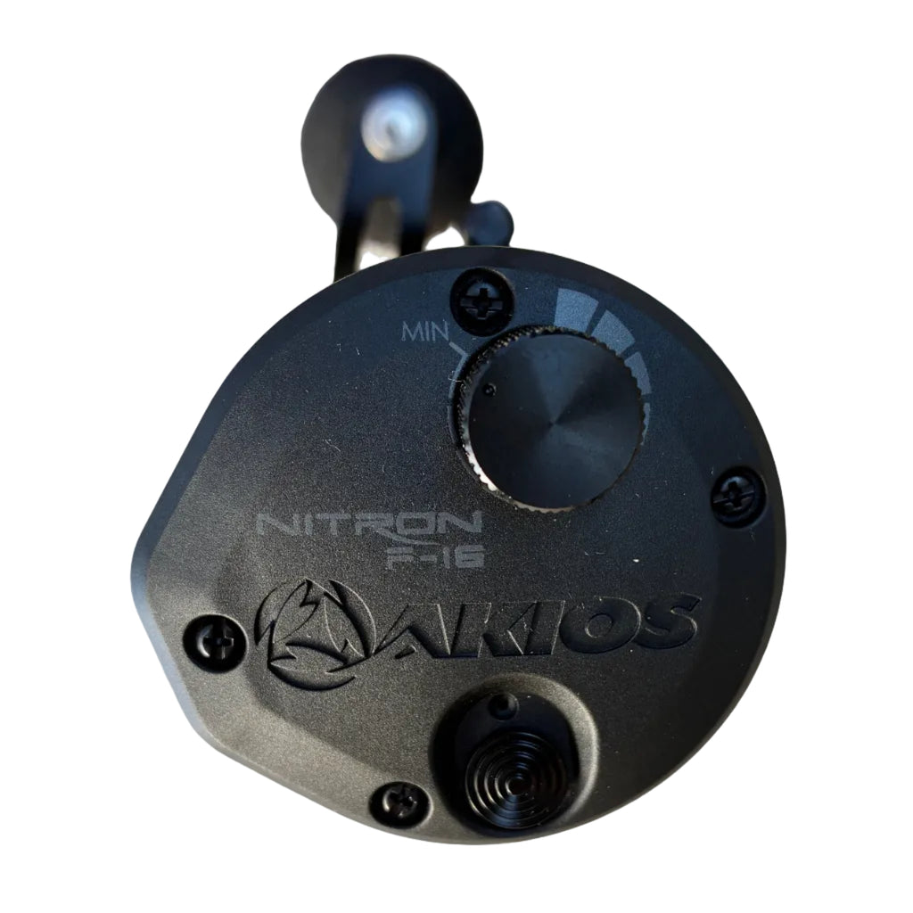 akios nitro overhead surf reel close up